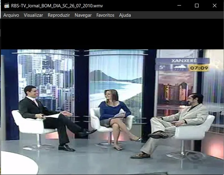 Cristiano Brasil em entrevista no Bom Dia SC da RBS TV em julho de 2010