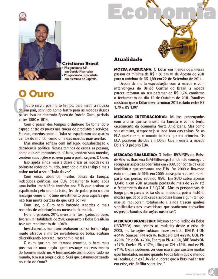Cristiano Brasil em editorial na Revista Show SC