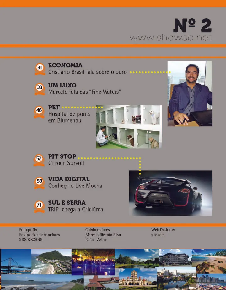 Matéria sobre Cristiano Brasil na Revista Show SC